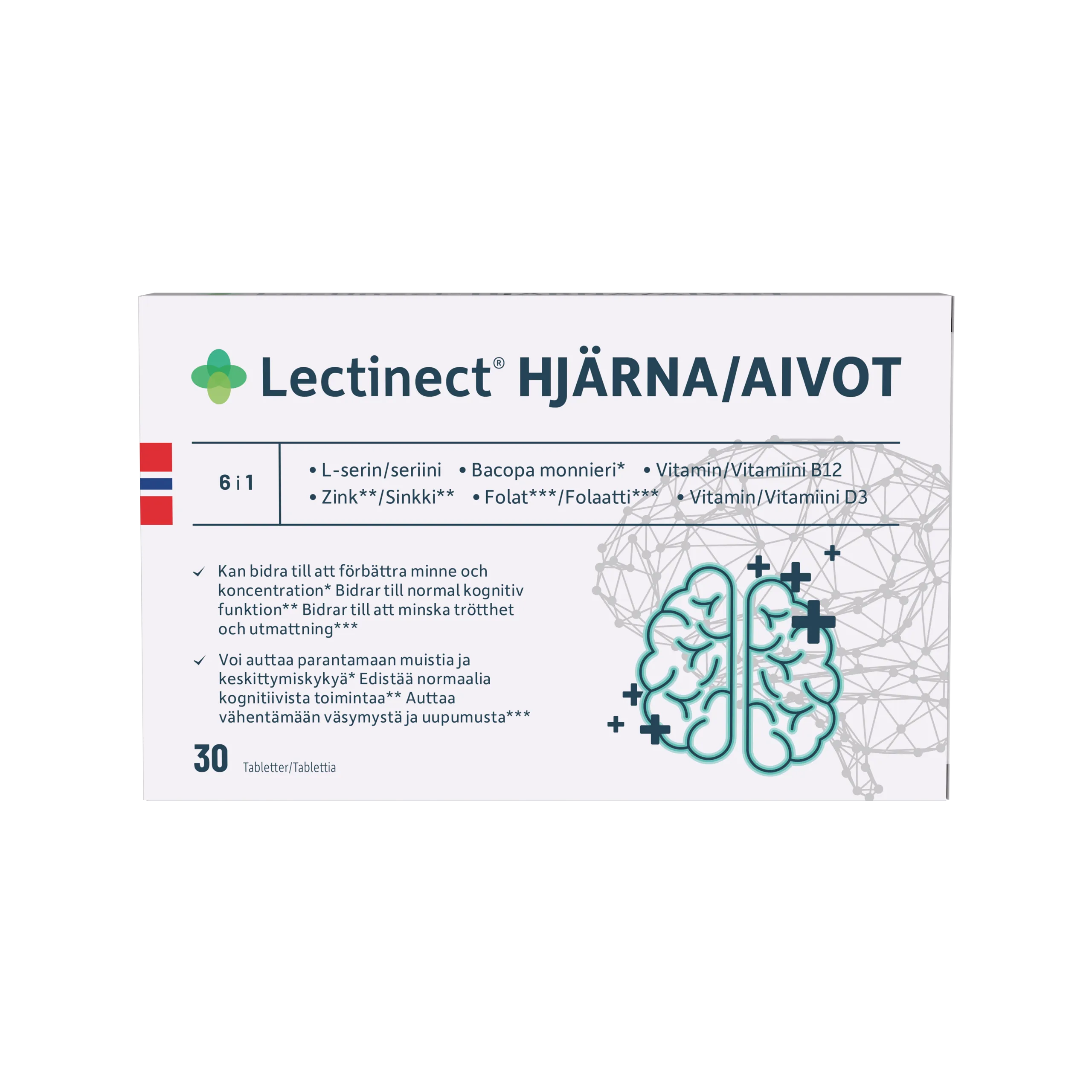 Lectinect Hjärna/Aivot - 30 tabletter - quantity-1